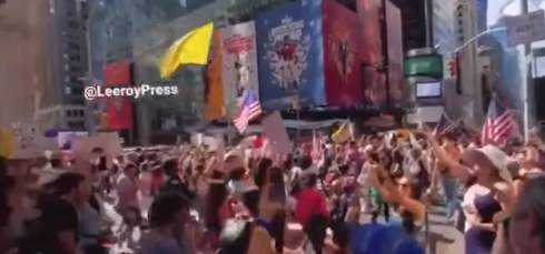 Massive protest against medical tyranny in New York yesterday, Sunday, September 19, 2021