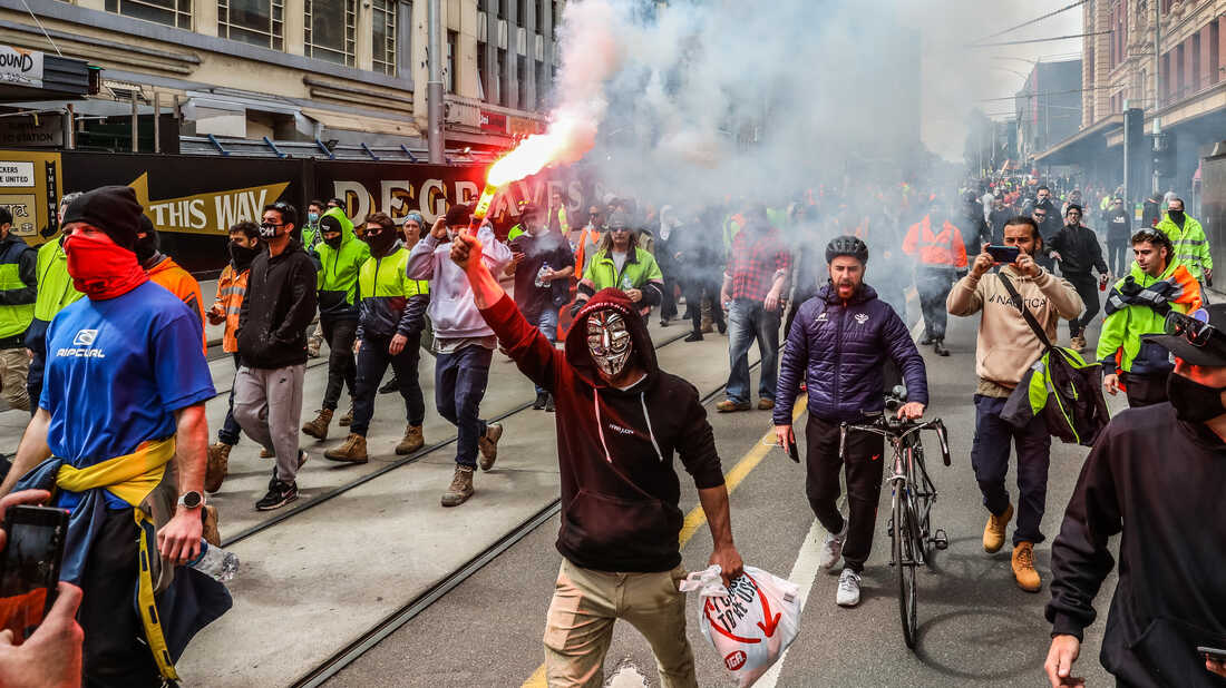 Violent protests have erupted in recent days in Australia. Melissa Duggan on the chaotic pushback to pandemic restrictions.